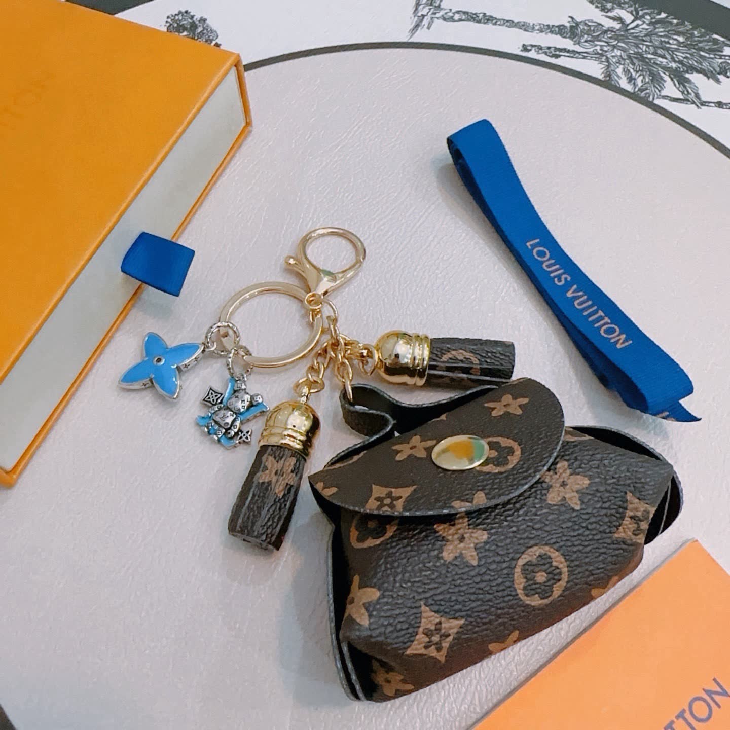 Louis Vuitton Monogram Keychain with Charms
